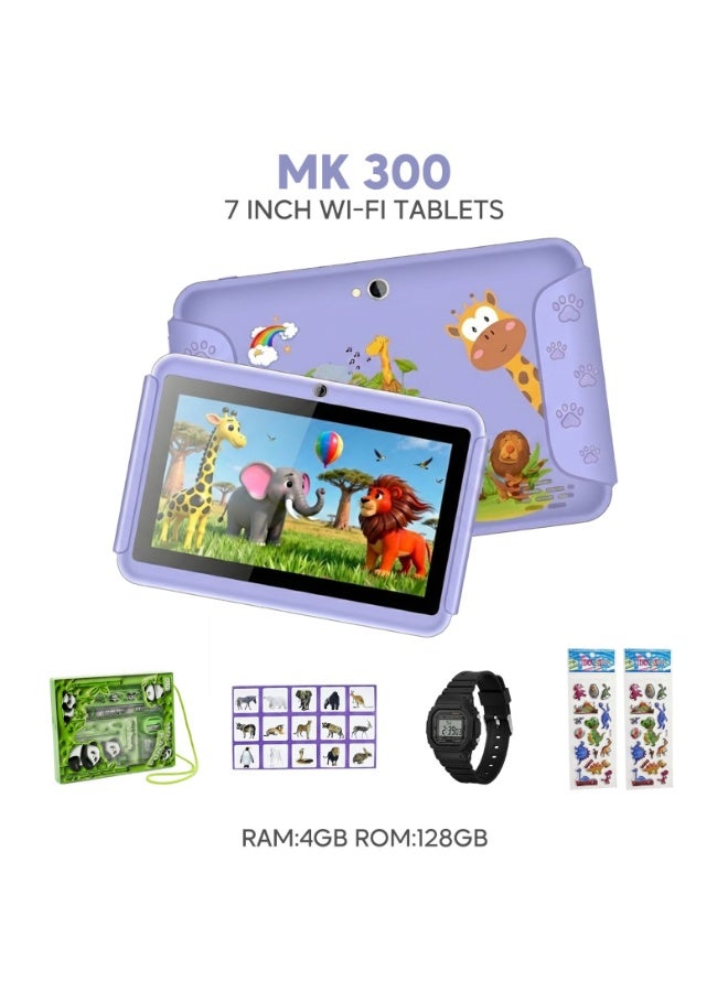 MK300  Kids Tablet – 7 Inch Display – Wi-Fi – 4GB RAM – 128GB Storage – 5000mAh